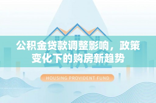 新安公积金贷款调整影响，政策变化下的购房新趋势